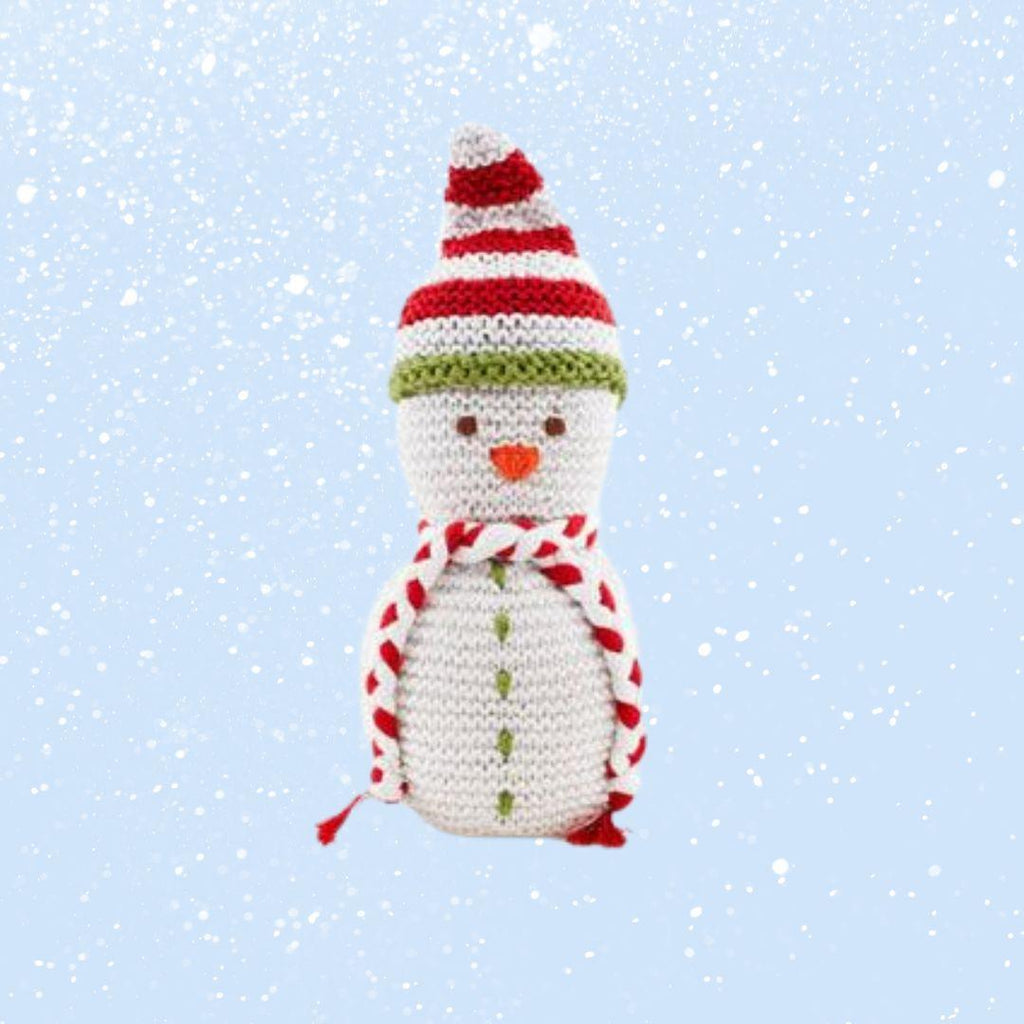 pebble snowman rattle