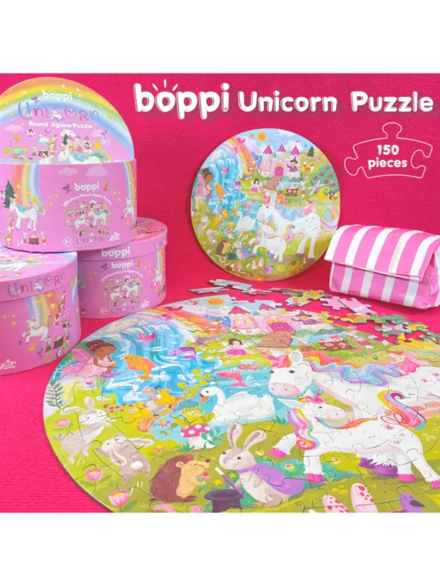 Boppi 150 Piece Round Jigsaw Puzzle - Unicorn