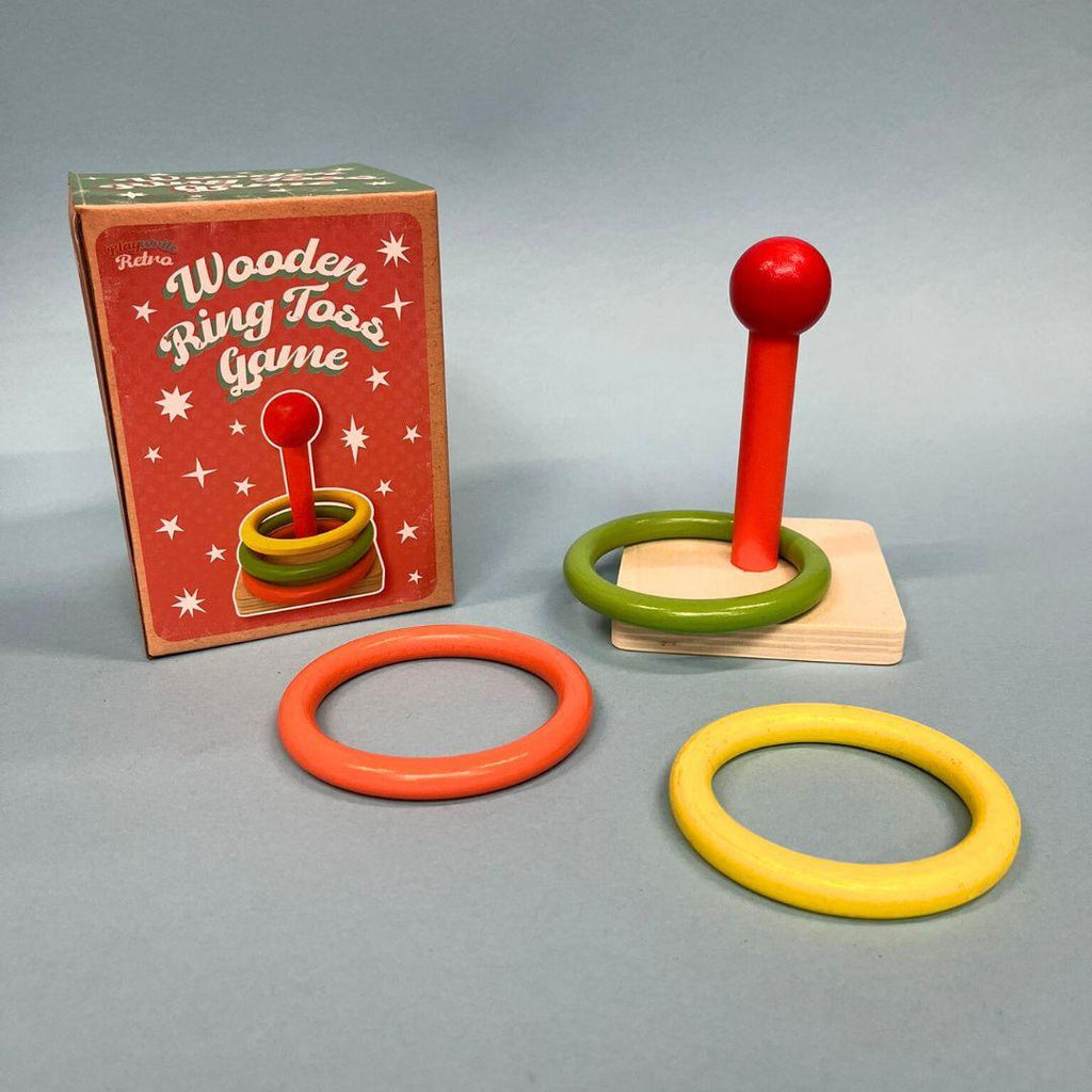 Retro Wooden Ring Toss Game