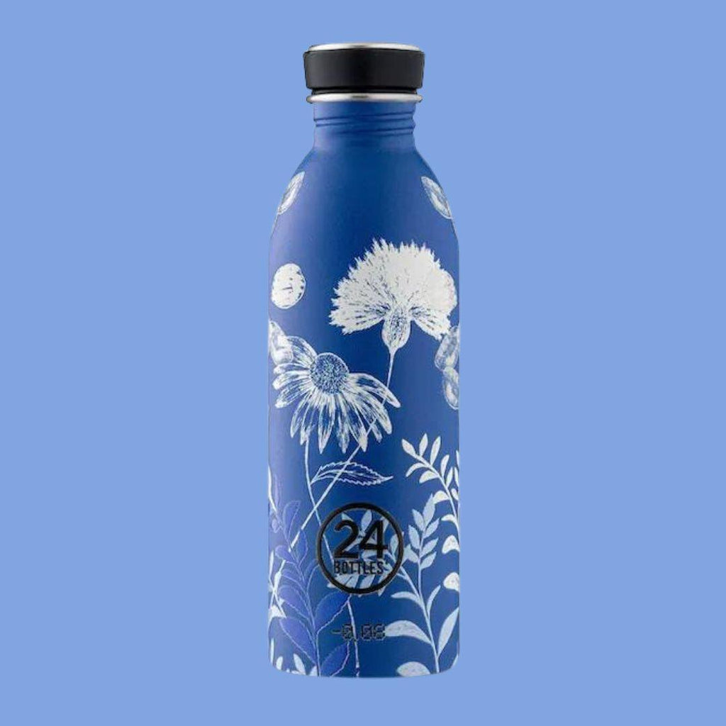 24Bottles Urban Bottle - Azure Garden - 500ml - ScandiBugs