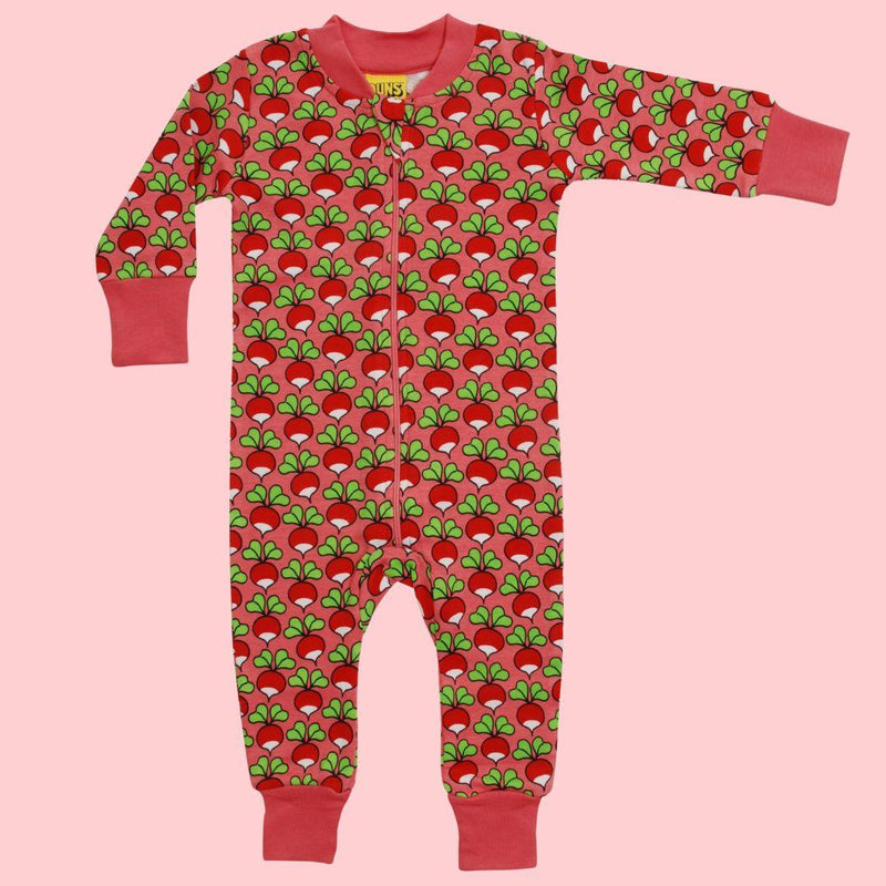 DUNS Radish Strawberry Pink - Long Sleeve Zip Suit