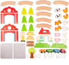 Boppi Wooden Farm Train Set - 48 Piece