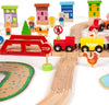 Boppi Large Wooden Toy Train Set - 150 Pieces