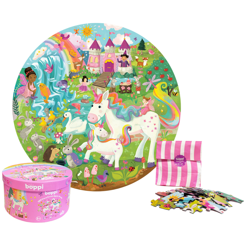 Boppi 150 Piece Round Jigsaw Puzzle - Unicorn