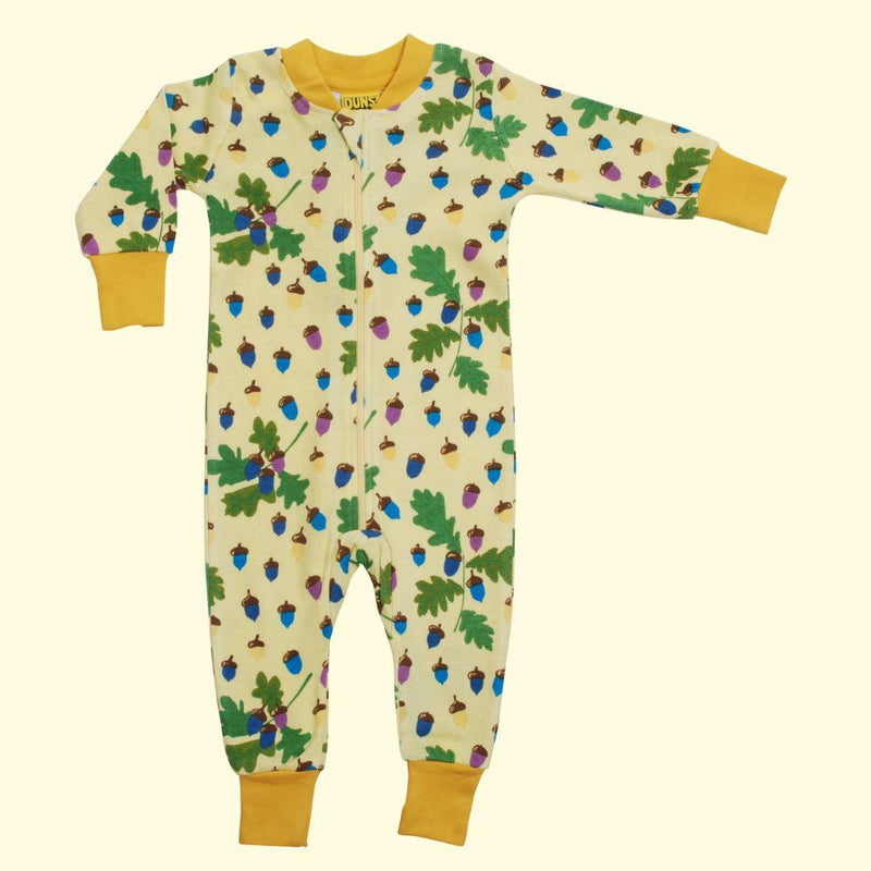 DUNS Acorns Yellow - Long Sleeve Zip Suit – ScandiBugs