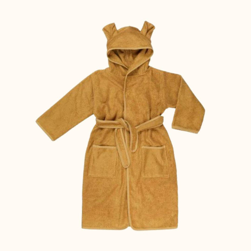 Fabelab Junior Bear Bathrobe - Ochre - ScandiBugs