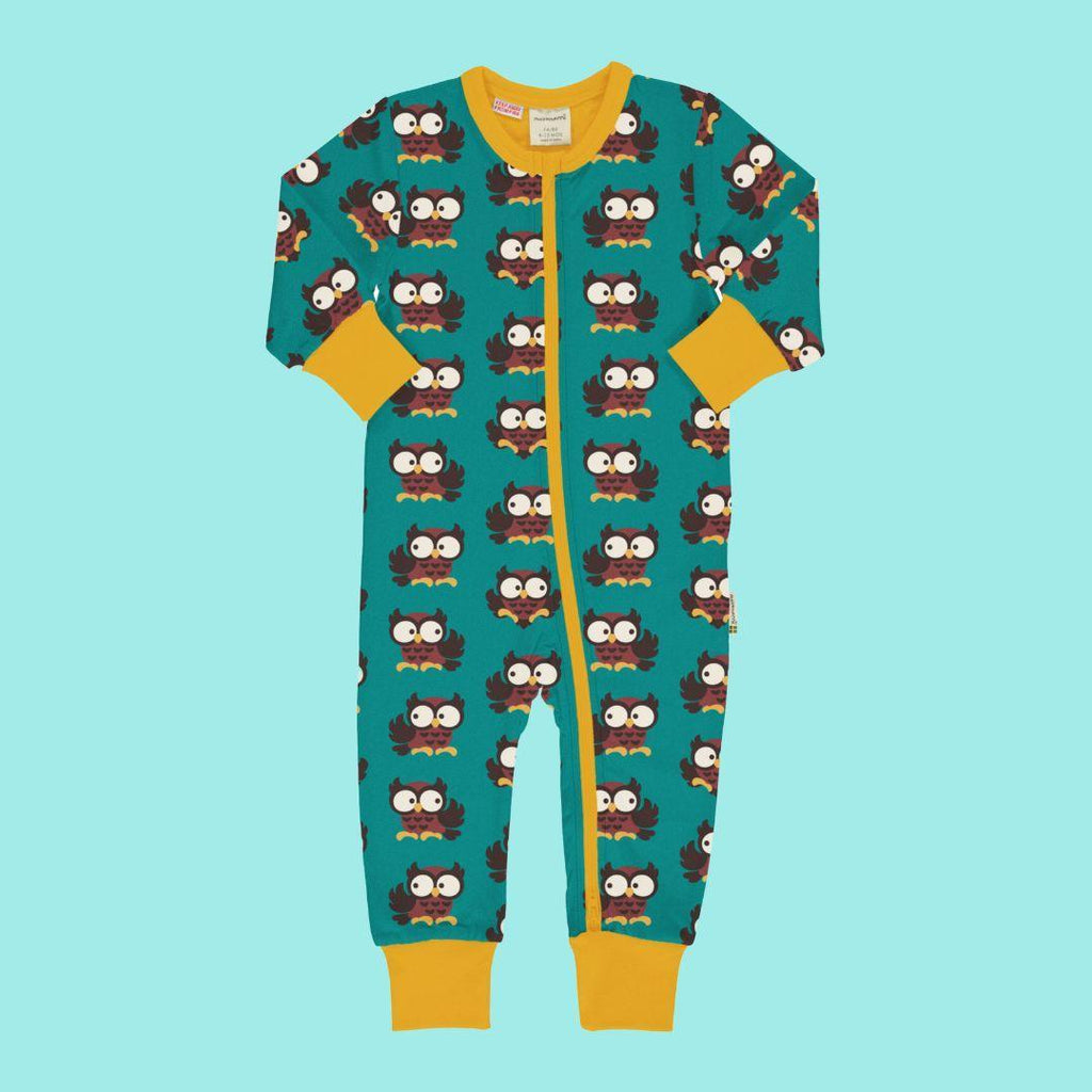 Maxomorra Pick & Mix Owl Long Sleeve Rompersuit - ScandiBugs