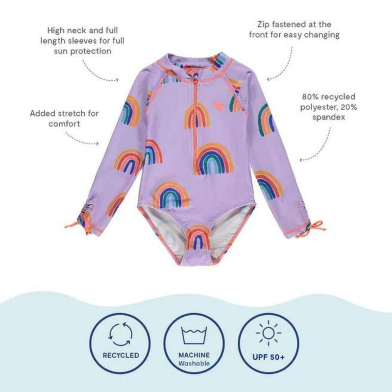 baby swim long sleeve zip suit