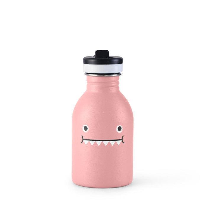 Noodoll Stainless Steel Bottle - Miss Dino - Rose Pink - ScandiBugs