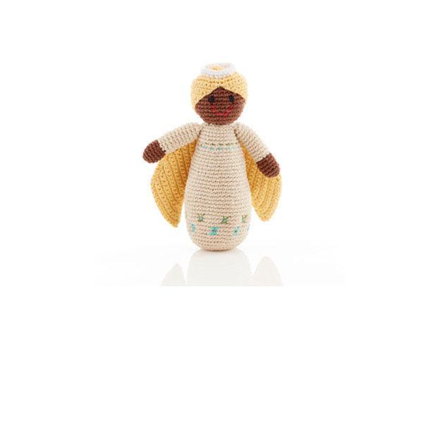 Pebble Festive Rattle - Cream Angel - ScandiBugs