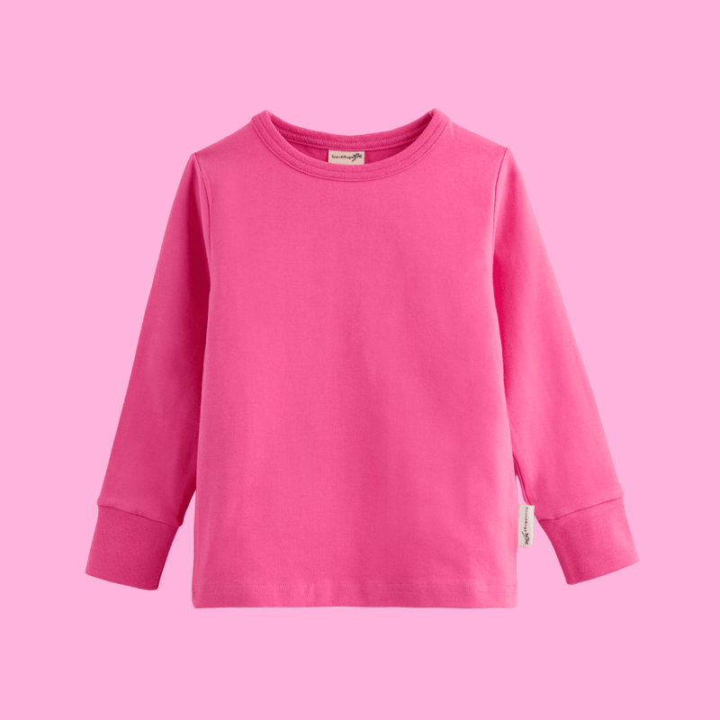 ScandiBugs Own Label Organic Long Sleeve Top - Bubblegum Pink - ScandiBugs