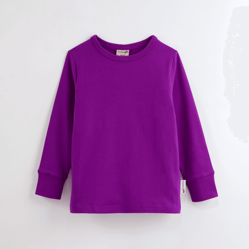 ScandiBugs Own Label Organic Long Sleeve Top - Perfectly Purple - ScandiBugs