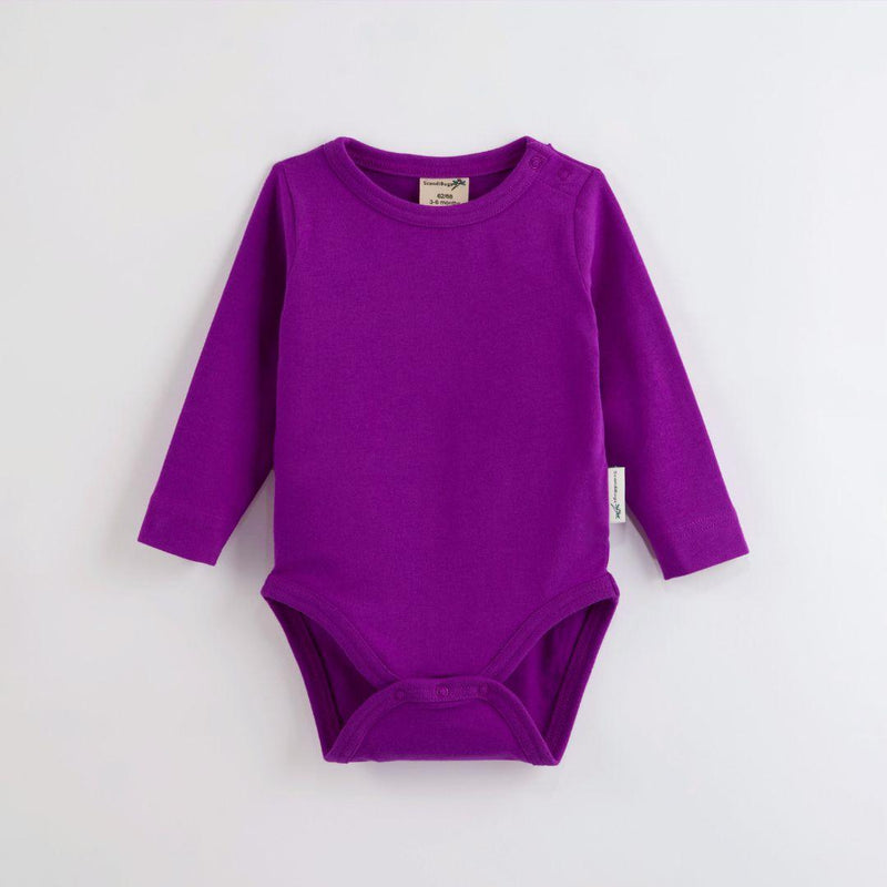 ScandiBugs Own Label Organic Long Sleeve Vest - Perfectly Purple - ScandiBugs