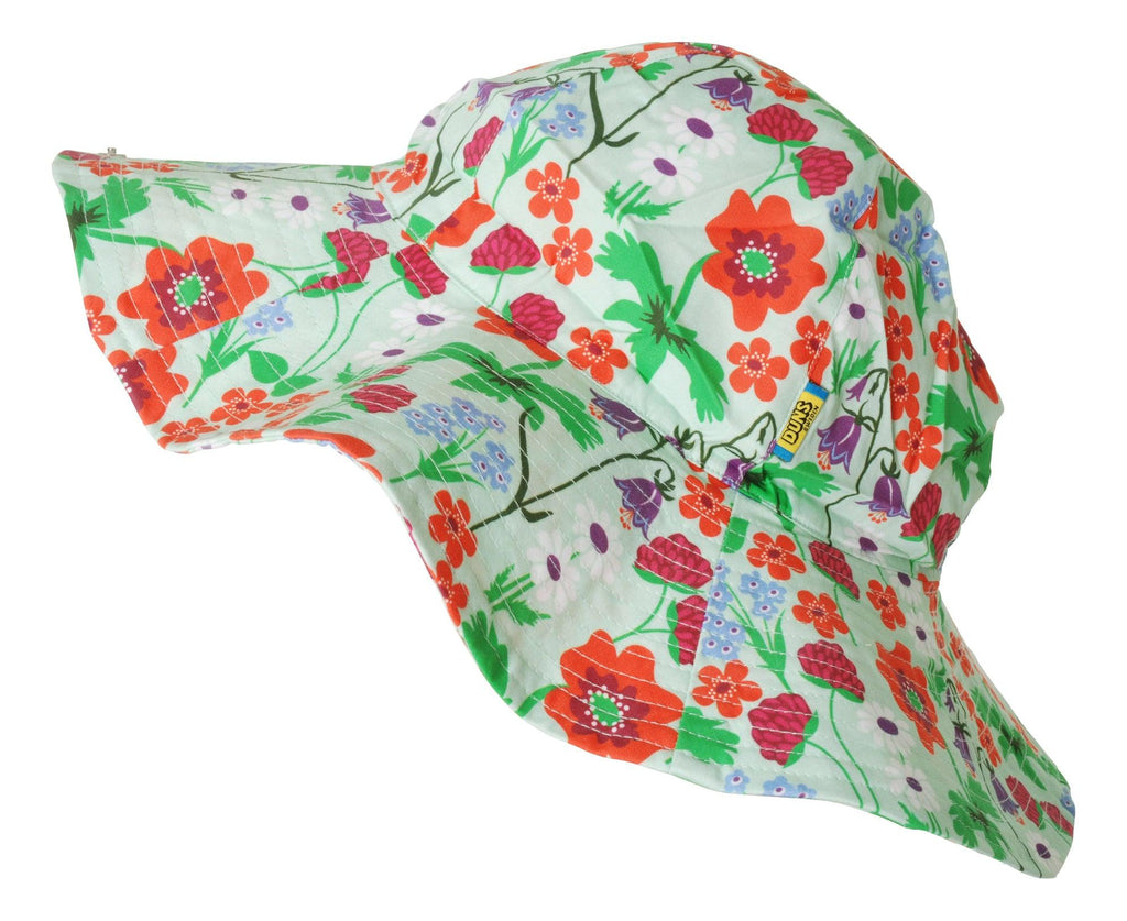 DUNS Summer Flowers - Bay Green - Sun Hat (sunhat) : ScandiBugs