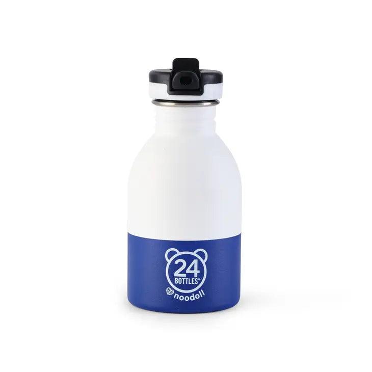 Noodoll Stainless Steel Bottle - Ricebamboo Panda - Blue/White - ScandiBugs