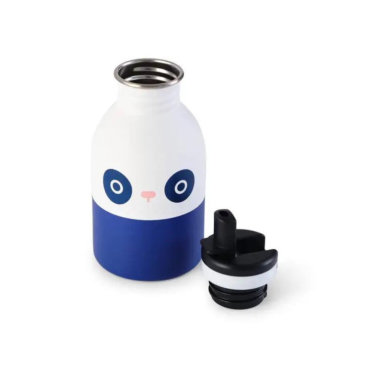 Noodoll Stainless Steel Bottle - Ricebamboo Panda - Blue/White - ScandiBugs